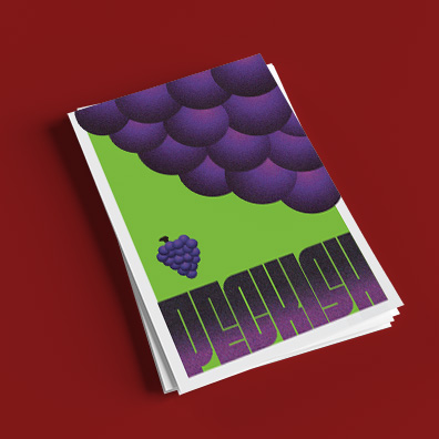 grape card mock up