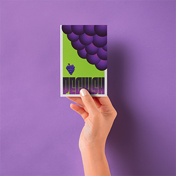 grape card mock up