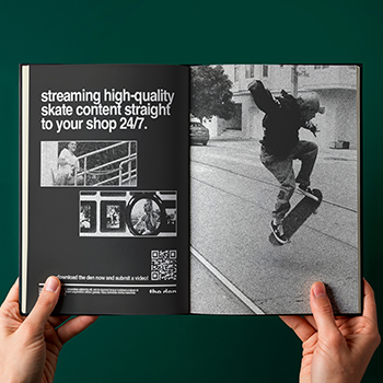 Magazine Mock Up with a green background